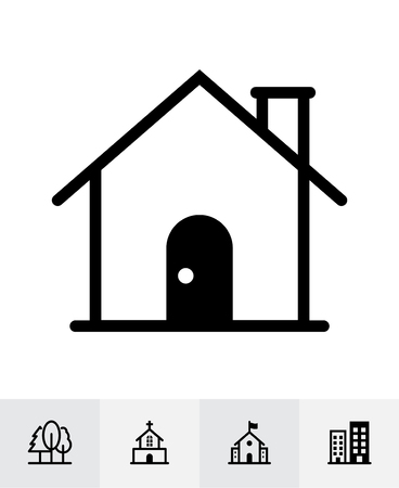 Map and location icons with White Backgroundのイラスト素材