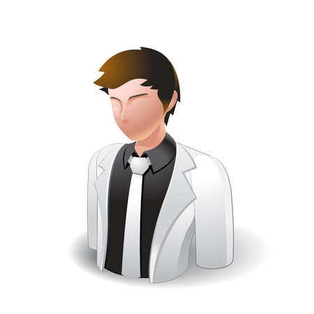 Businessman, People Icon with White Backgroundのイラスト素材