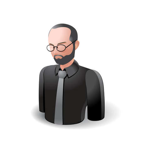 Businessman, People Icon with White Backgroundのイラスト素材