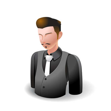 Man, People Icon with White Backgroundのイラスト素材