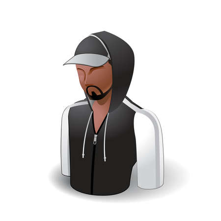 Man, People Icon with White Backgroundのイラスト素材