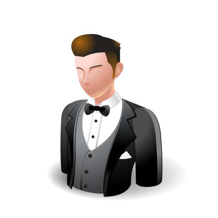 Man, People Icon with White Backgroundのイラスト素材