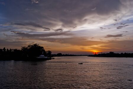 Beautiful sunset Bangkokの写真素材