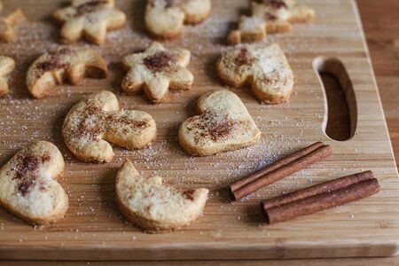Homemade cookies with cinnamon