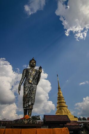 Thai temple and image of Buddhaの写真素材