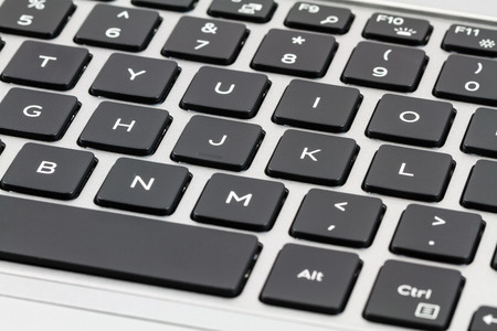 Laptop keyboard. Closeup.の写真素材