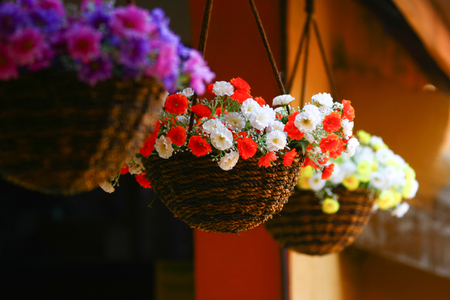flower mobile hangingの写真素材