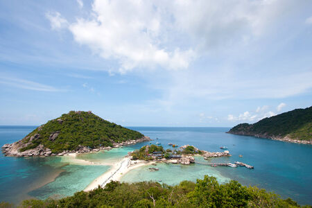 Nang Yuan island in Koh Tao, Thailand の写真素材
