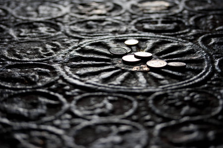 religion buddha medal on Thammachakの写真素材