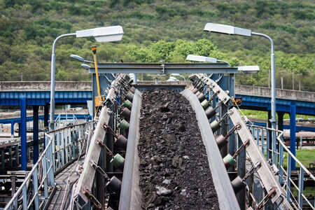 coal transportation line  for processingの写真素材