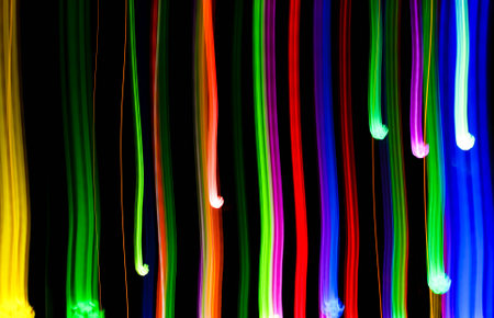colourful lights in motion blurの写真素材