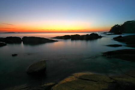Sunrise Sunset at the Beach, Samed, Thailandの写真素材