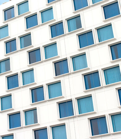 Glass windowsl of building close upの写真素材