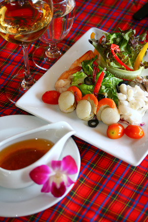 Seafood saladの写真素材