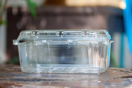 transparent plastic boxの写真素材