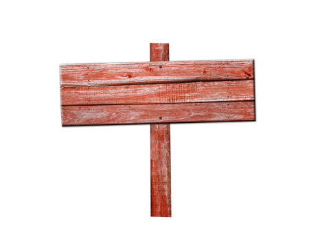 Wooden sign isolated on whiteの写真素材