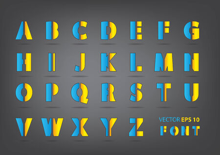 Stencil vector font. Green Colourのイラスト素材