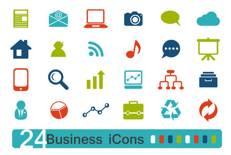 24 web icons for businessのイラスト素材