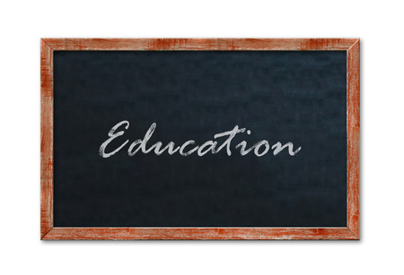 Empty Chalk Board with Education wordの写真素材