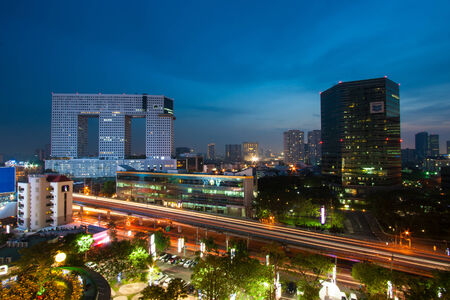 BANGKOK, THAILAND - January 9: Night scene of The Elephant Building on January 9, 2013 in Bangkok. のeditorial素材