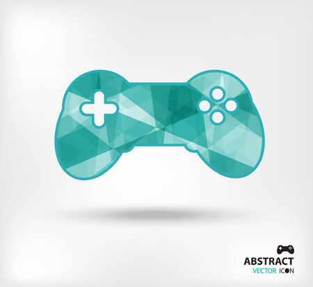 game controller abstract vector icon geometric polygonのイラスト素材