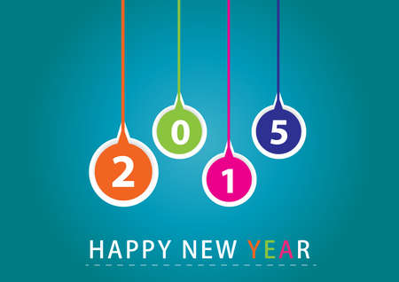 New year 2015 numberのイラスト素材