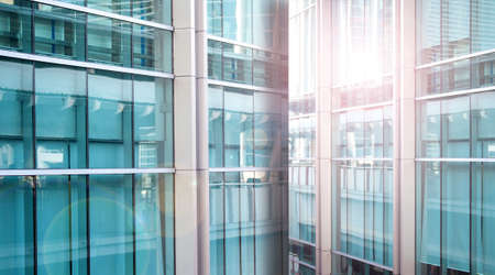 Close up of a modern business building