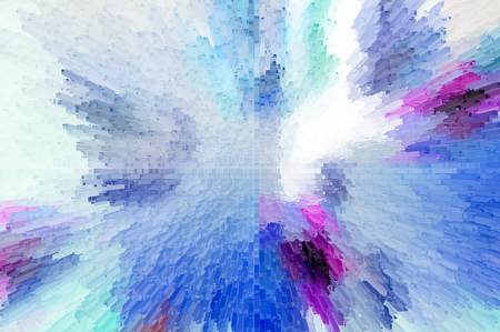 Blue and pink  abstract geometric background with square extrudeの写真素材
