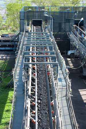 coal transportation line for processingの写真素材