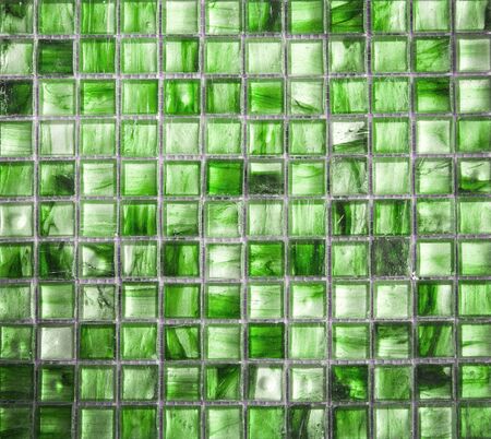 Green Mosaic Tiles abstract texture and backgroundの写真素材