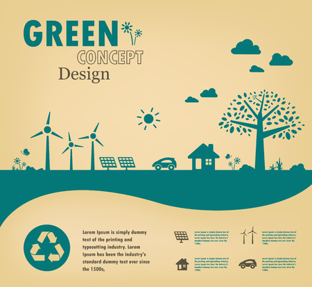 Go green concept. Save the world vector design.のイラスト素材