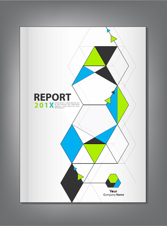 Abstract geometric Annual report Cover design vectorのイラスト素材