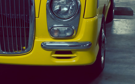 Headlight lamp vintage classic car - vintage effect style picturesの写真素材