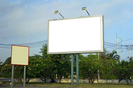 Blank billboard for new Advertising - can place your design hereの写真素材