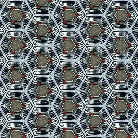Triangle and hexagon geometric pattern background design. You can use this geometric pattern background for your fabric pattern or interior wallpaper.の写真素材