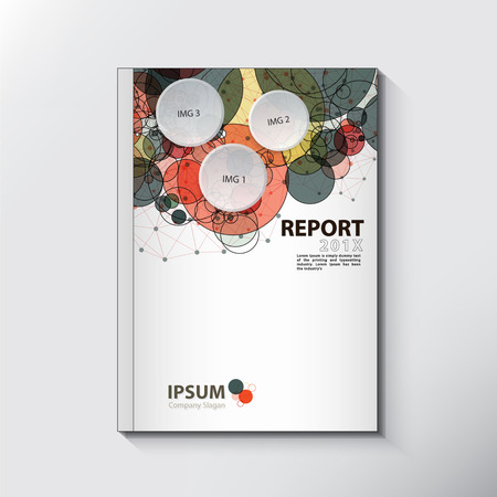 Modern Annual report Cover design vector theme conceptのイラスト素材