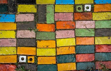 The floor is made of colorful ceramic. A ceramic is an inorganic, non-metallic, solid material...