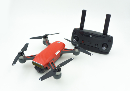 BANGKOK , THAILAND - JULY 29 , 2017 : DJI Spark drone start sell in Thailand, Spark is a mini drone from DJI.のeditorial素材