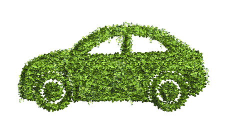 Ecology car design concept from many green leaf.の写真素材