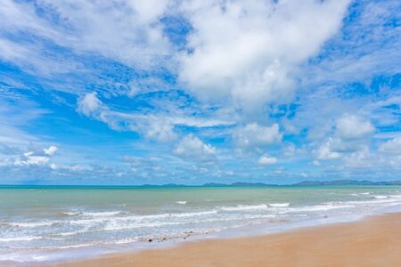 View of Transparent blue sea water background in Tropical summer beach, summer background.の写真素材