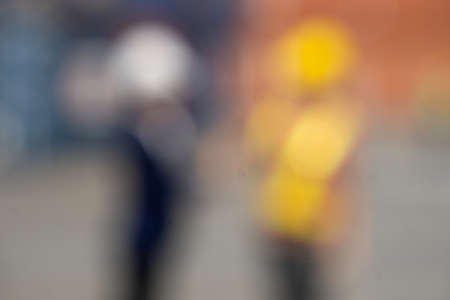 Blue and orange color tone blurred background. Abstract background designの写真素材