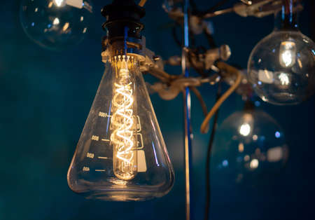 An old light bulb in a test tube