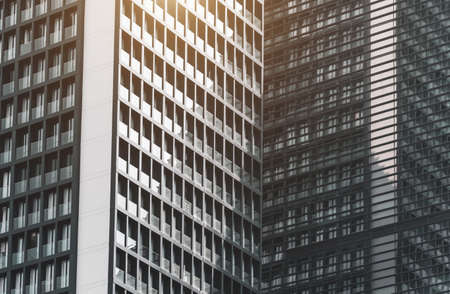Close-up of gray modern building background.