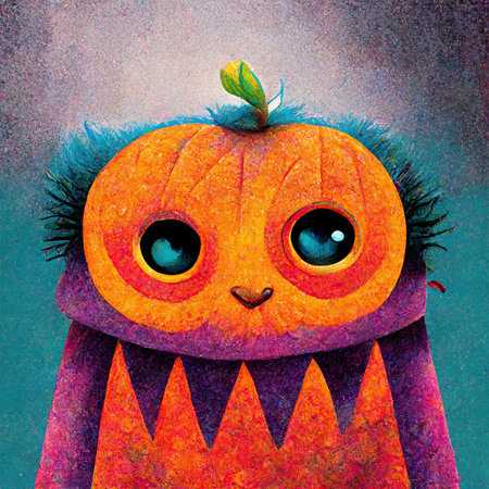 illustration of Cute Halloween monster character for halloween celebration.の素材