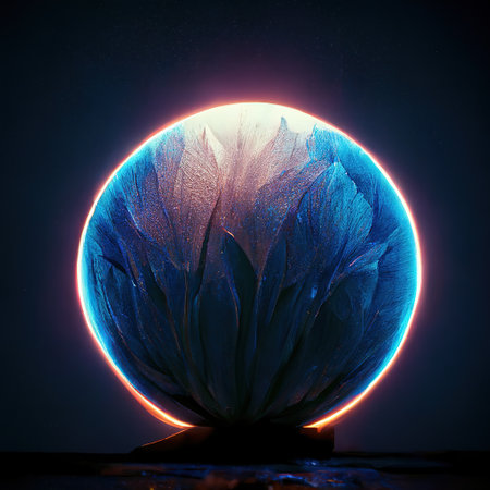 Blue and circle abstract light background for your abstract concept design.の素材