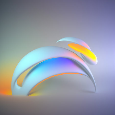Abstract colorful background with smooth shape.の素材