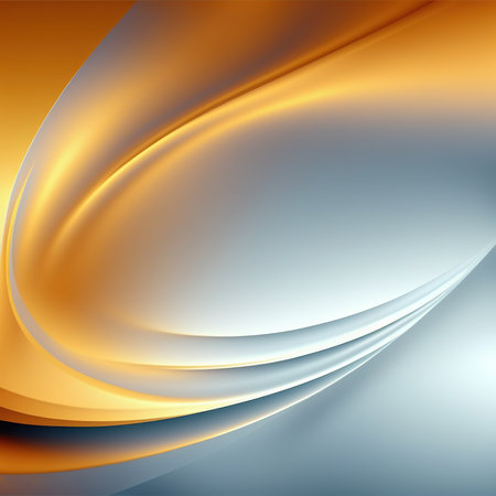 Abstract gray and orange background with smooth linesの素材