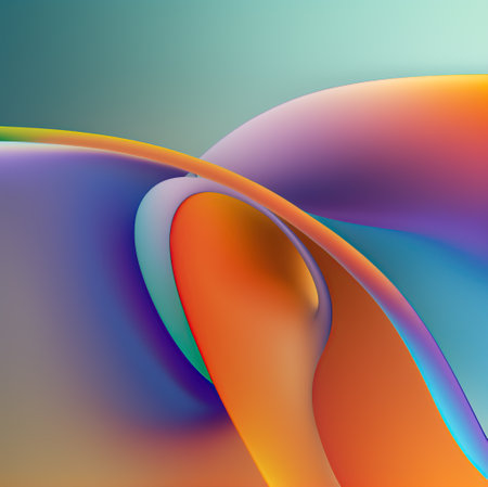 Abstract colorful background with smooth linesの素材