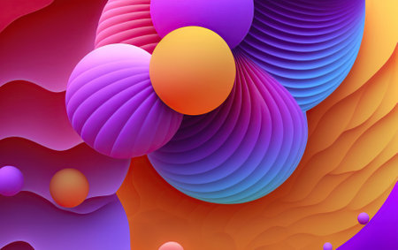 Abstract colorful circle shape backgroundの素材