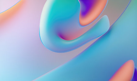 Abstract Colorful Background with Smooth Lines: Vibrant Digital Art for Modern Design.の素材
